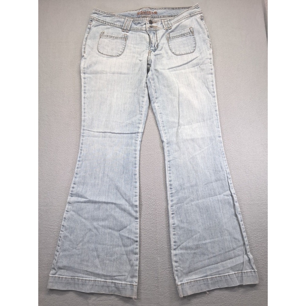 Decree Women's Blue Jeans Size 11 Wide Legs Light Blue Wash